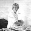 Elizabeth - Elizabeth Cooper, nee Deakin, making oatcakes c 1950