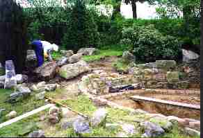 Working on the rockery